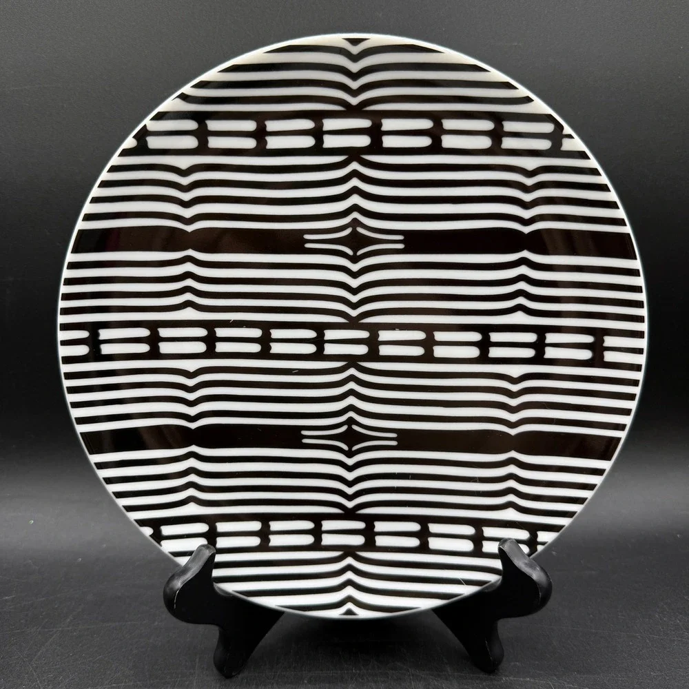 notNeutral Cooper Hewitt Josef Hoffmann Plates Set of 4 Black White Geometric